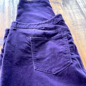 Style & Co Purple Velvet Stretch Denim pants. Size 22